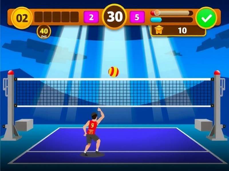 Taj Power Spikers in Action Taj Power Spikers Game Screenshot